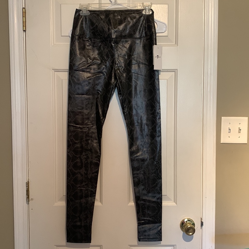 Nwt 7 For All Mankind Snake Python Print Faux Lea… - image 3